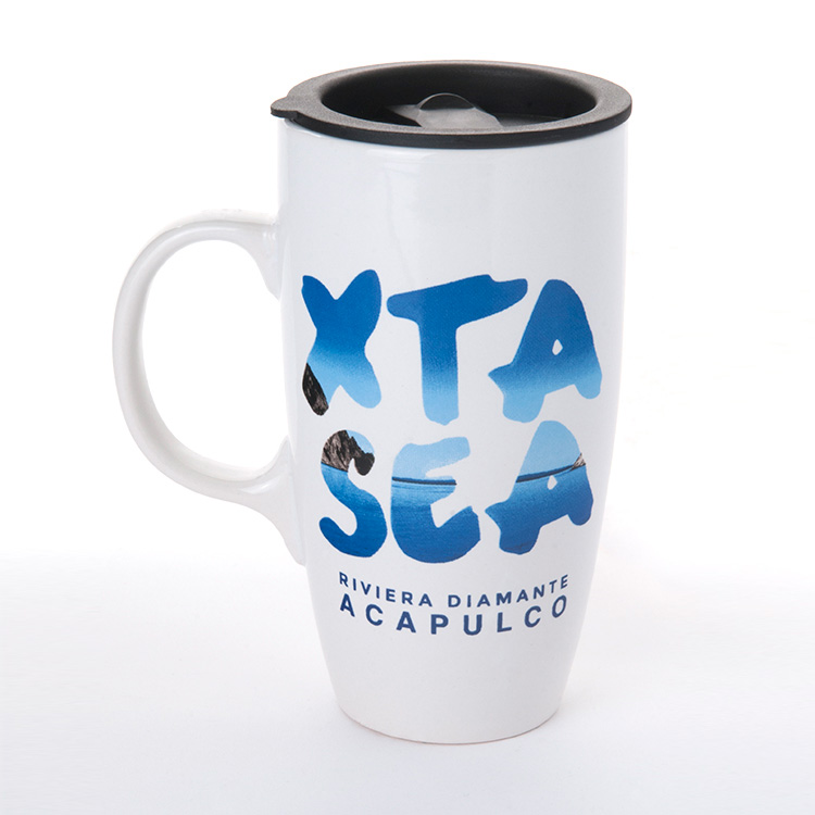 Taza grande con tapa